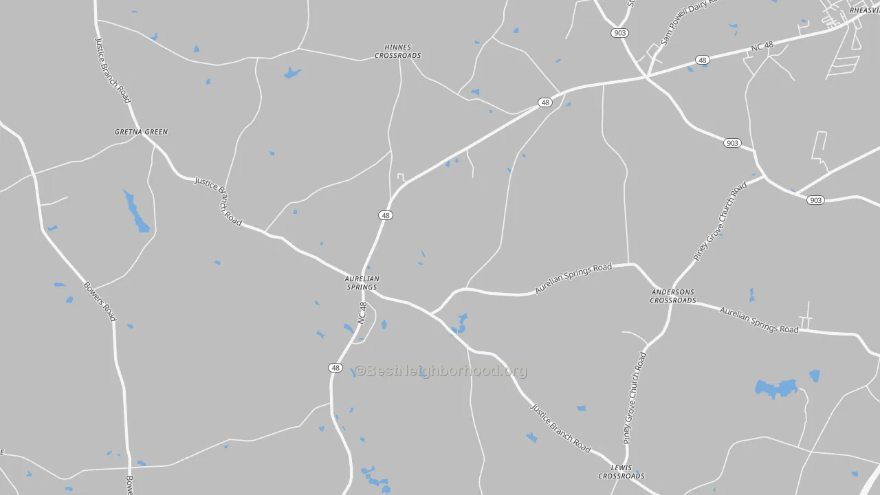 Transit Grade map of Aurelian Springs, NC