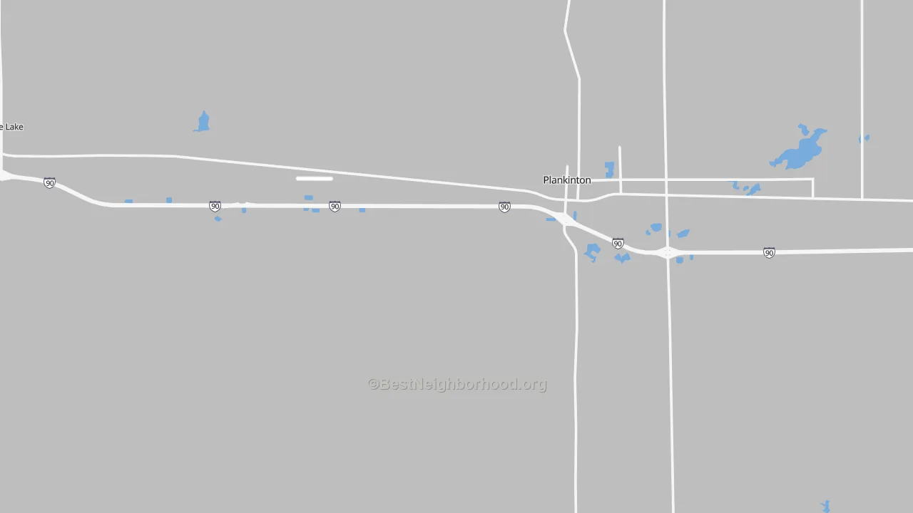Transit Grade map of Aurora County, SD