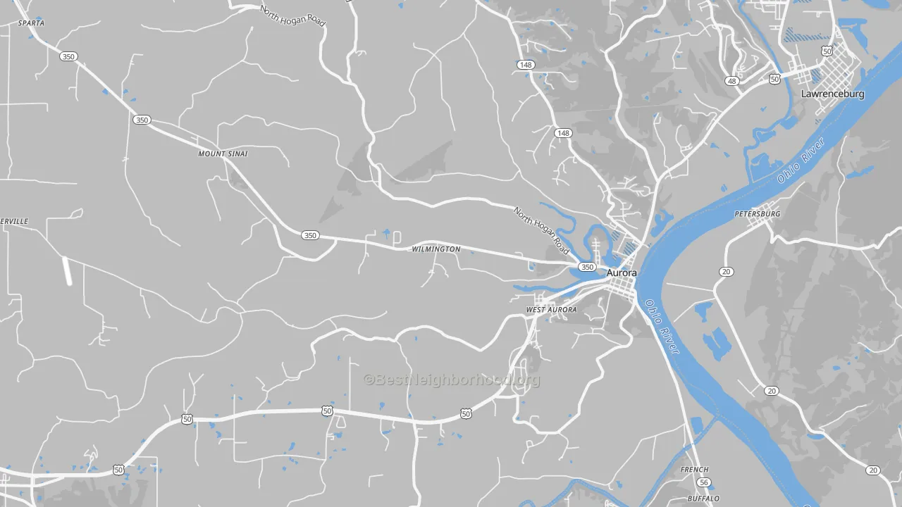 Transit Grade map of Aurora, IN