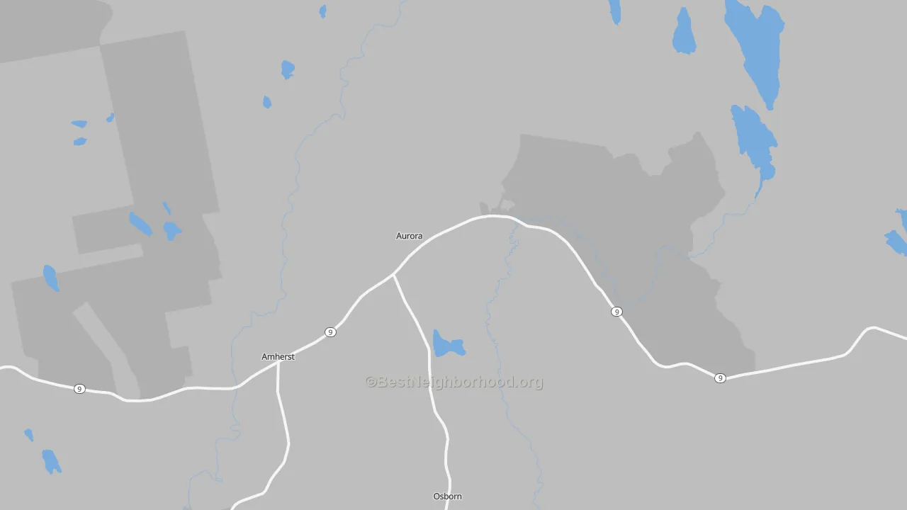 Transit Grade map of Aurora, ME