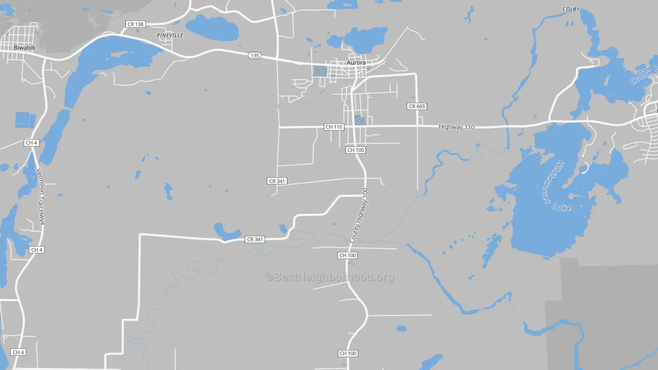 Transit Grade map of Aurora, MN