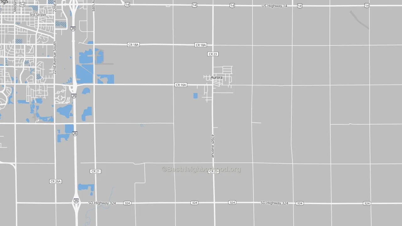 Transit Grade map of Aurora, SD