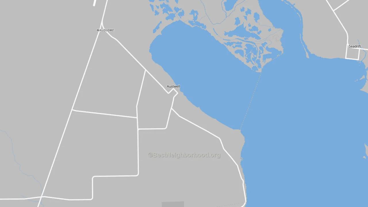 Transit Grade map of Austwell, TX