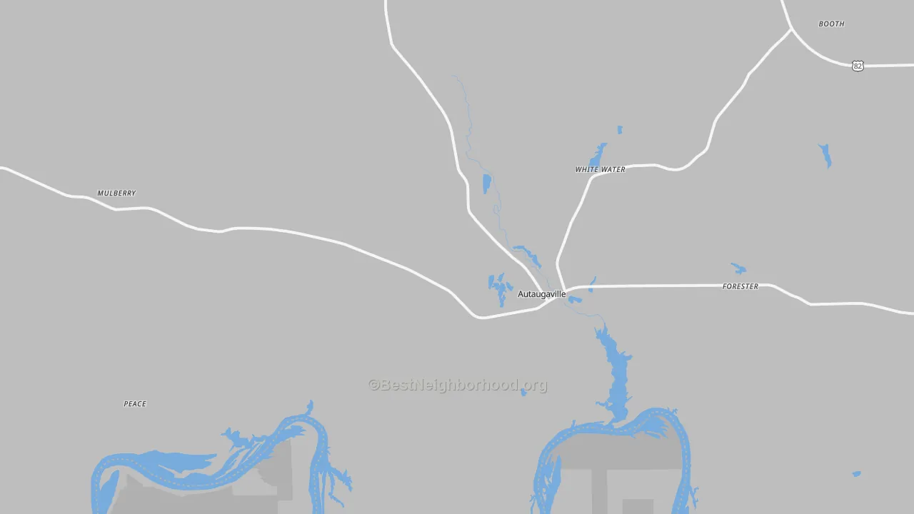Transit Grade map of Autaugaville, AL