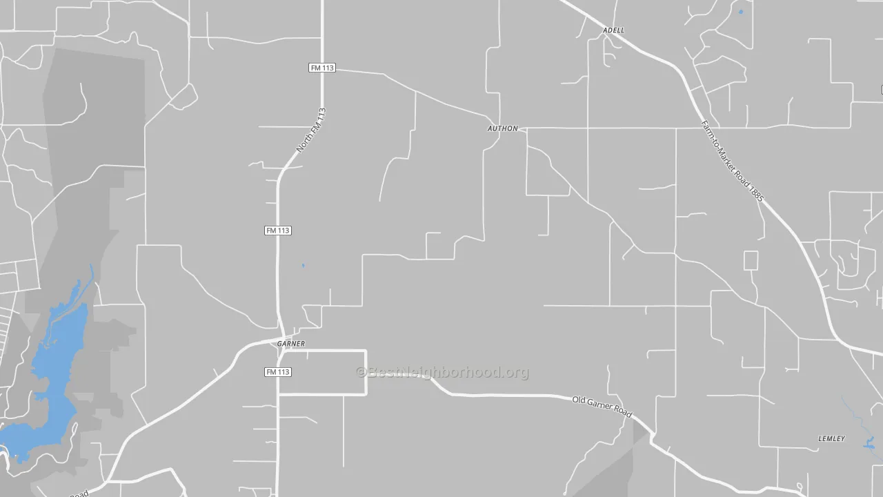 Transit Grade map of Authon, TX