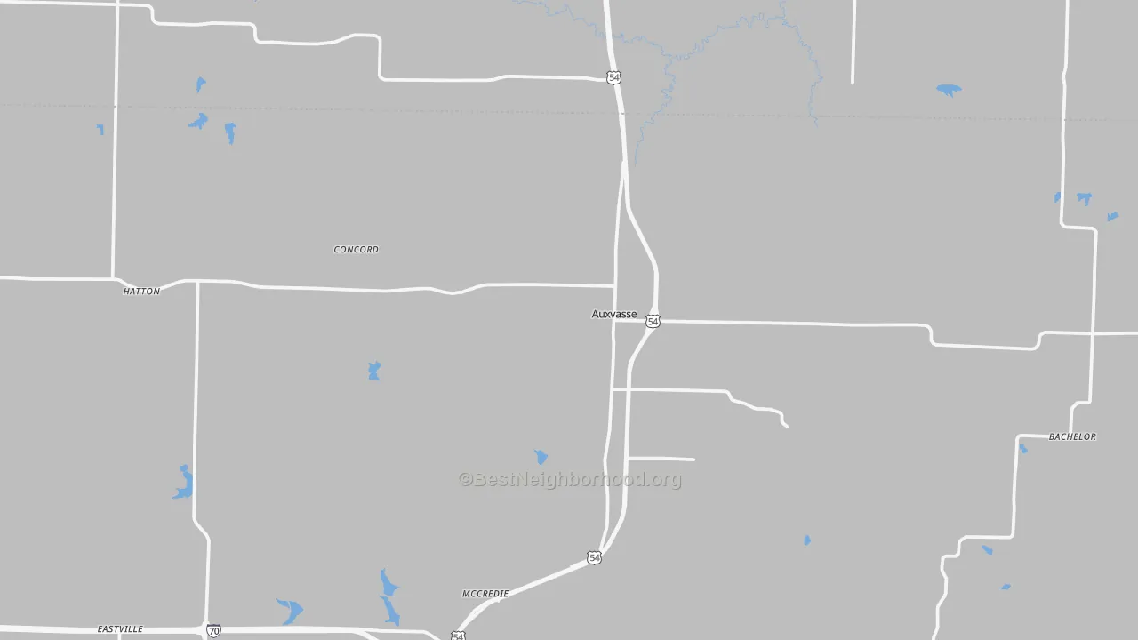 Transit Grade map of Auxvasse, MO
