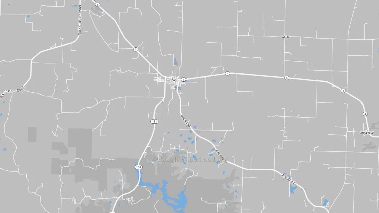 Transit Grade map of Ava, IL