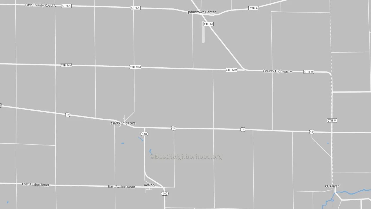 Transit Grade map of Avalon, WI