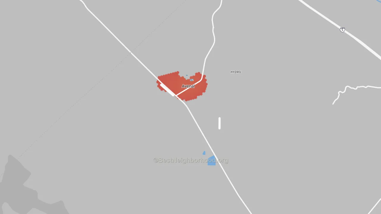 Transit Grade map of Avenal, CA