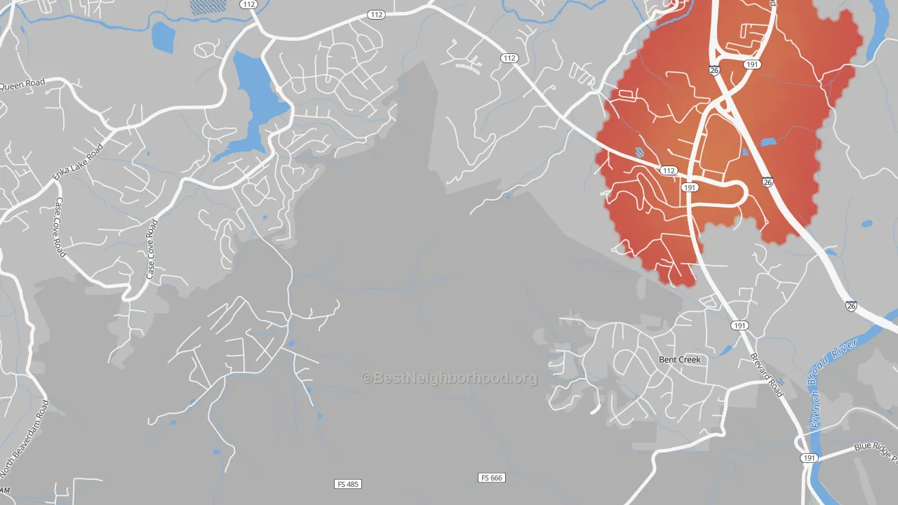 Transit Grade map of Avery Creek, NC