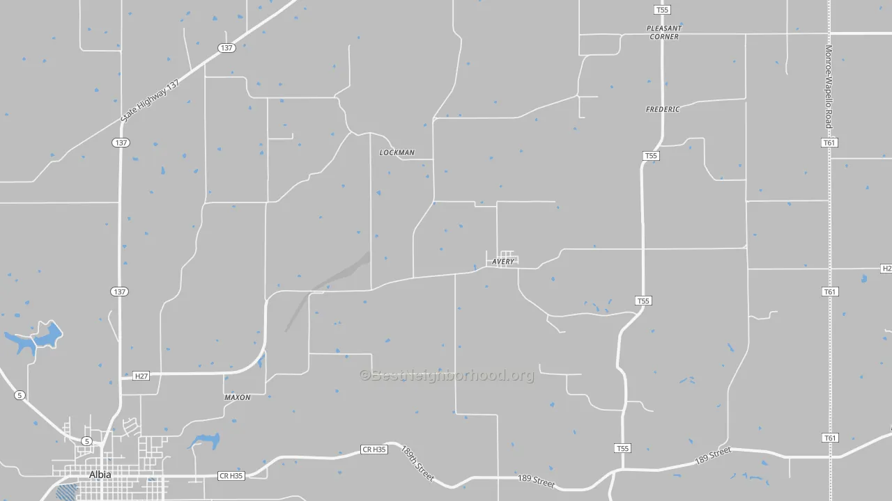 Transit Grade map of Avery, IA