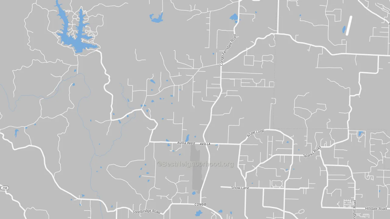 Transit Grade map of Avilla, AR