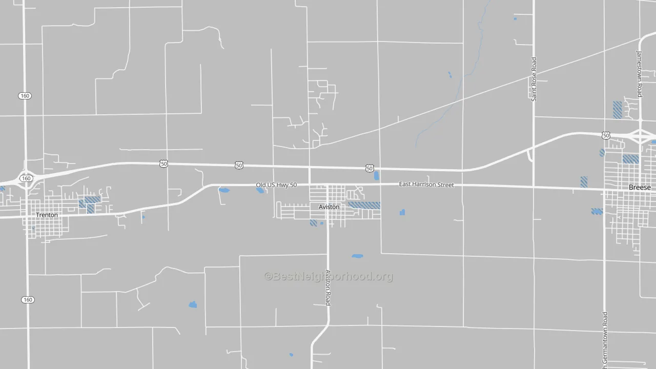 Transit Grade map of Aviston, IL