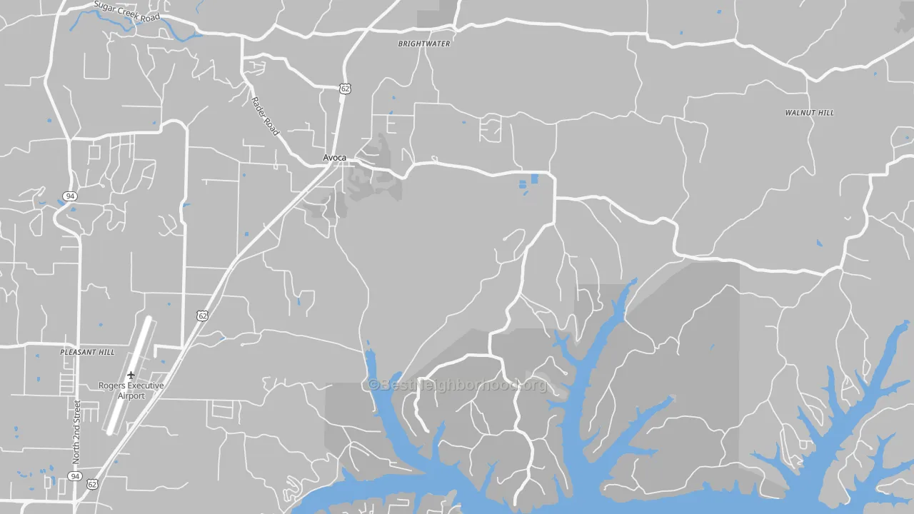Transit Grade map of Avoca, AR