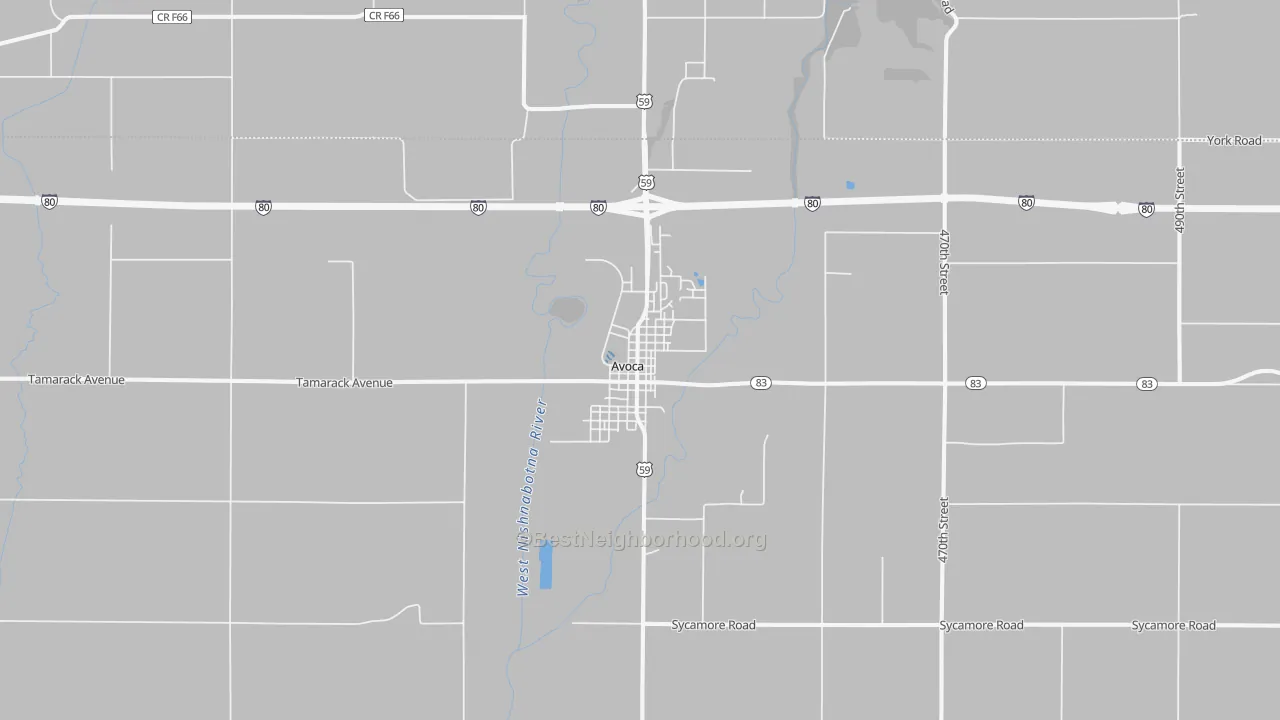 Transit Grade map of Avoca, IA