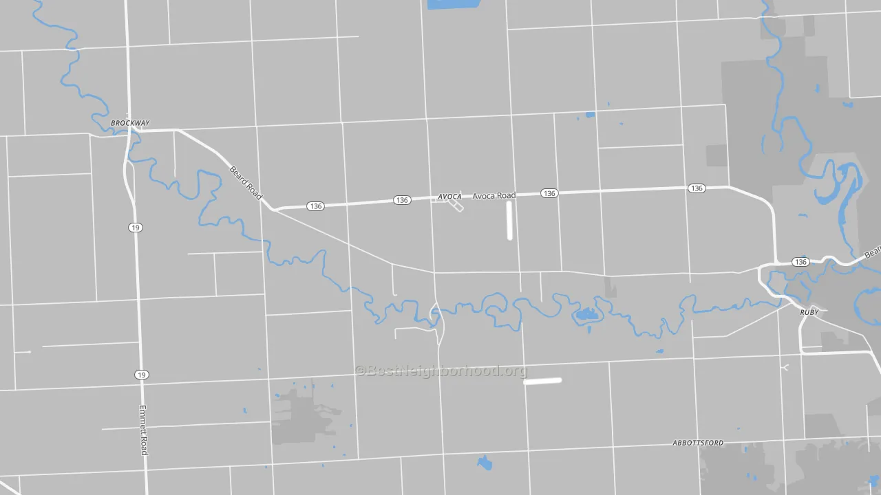 Transit Grade map of Avoca, MI