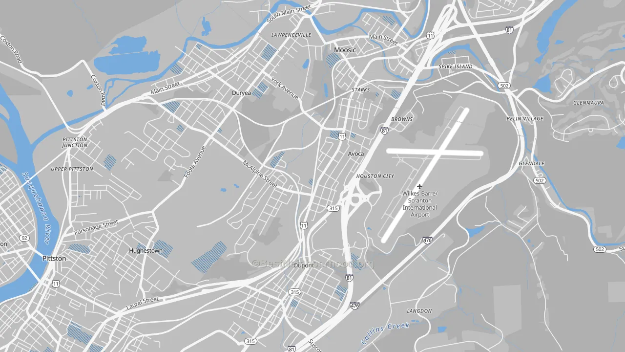 Transit Grade map of Avoca, PA