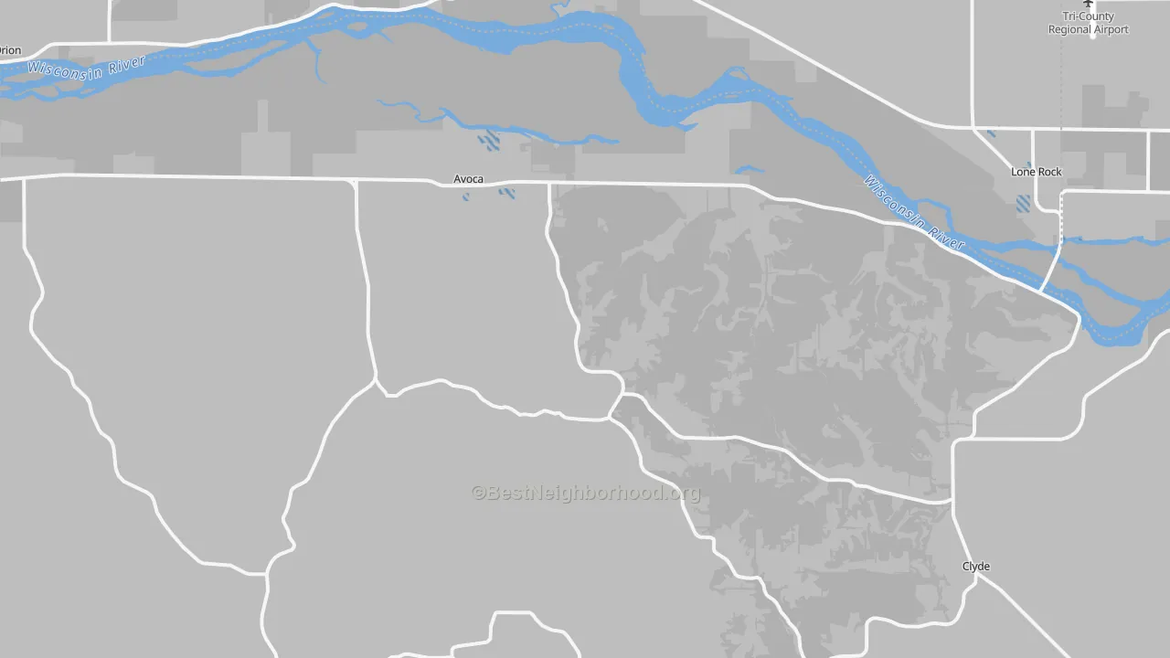 Transit Grade map of Avoca, WI