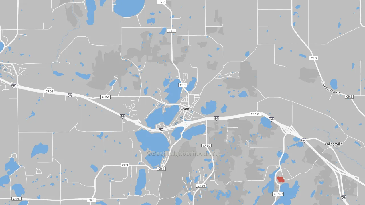 Transit Grade map of Avon, MN