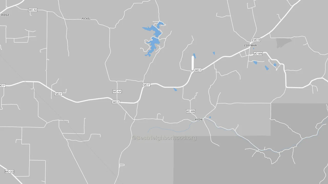 Transit Grade map of Avon, MO