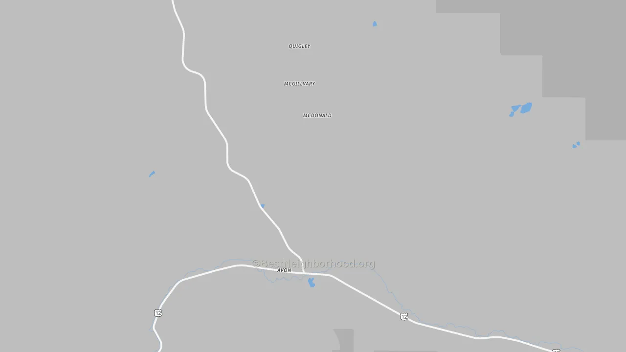 Transit Grade map of Avon, MT