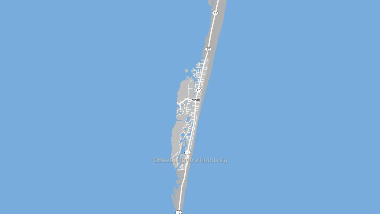 Transit Grade map of Avon, NC