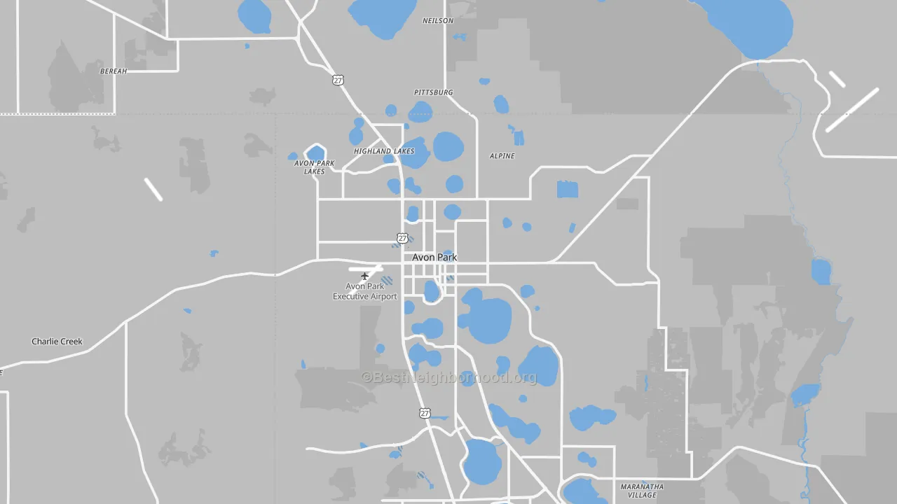 Transit Grade map of Avon Park, FL