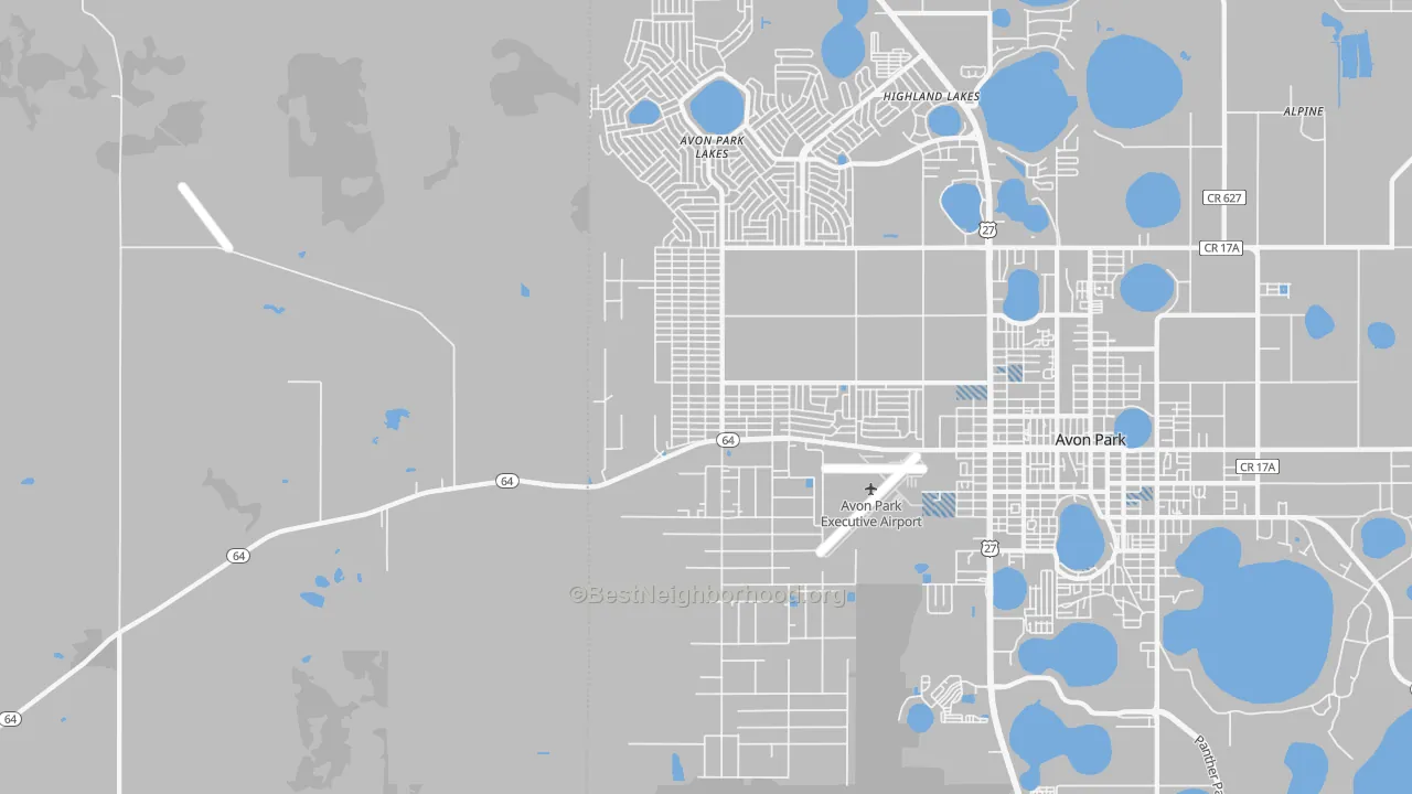 Transit Grade map of Avon Park Lakes, FL