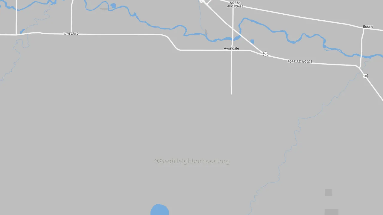 Transit Grade map of Avondale, CO