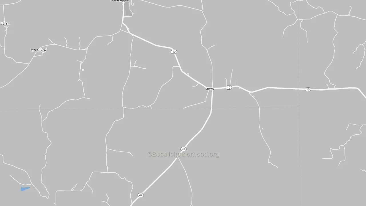 Transit Grade map of Awin, AL