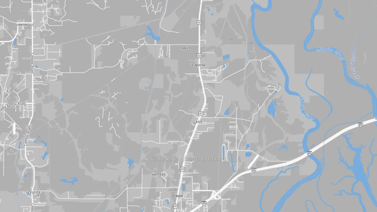 Transit Grade map of Axis, AL