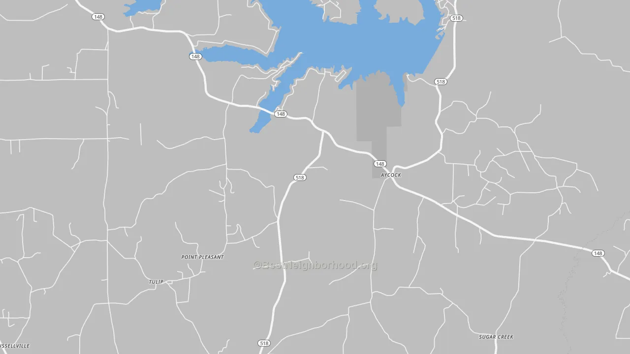 Transit Grade map of Aycock, LA
