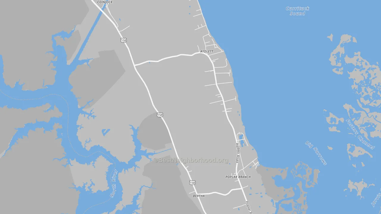 Transit Grade map of Aydlett, NC