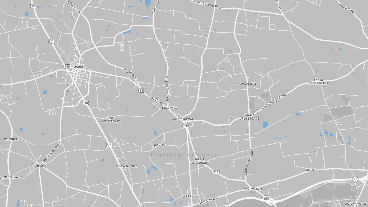 Transit Grade map of Aynor, SC