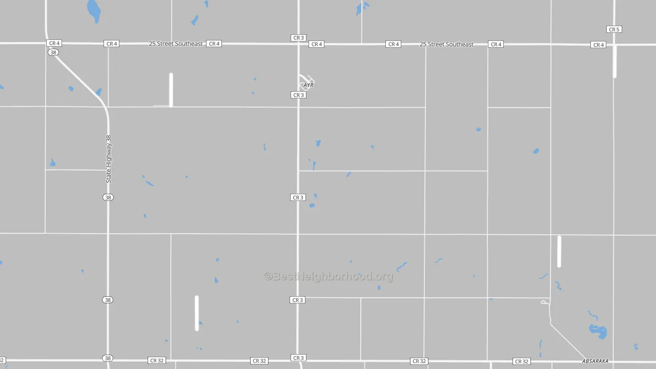 Transit Grade map of Ayr, ND
