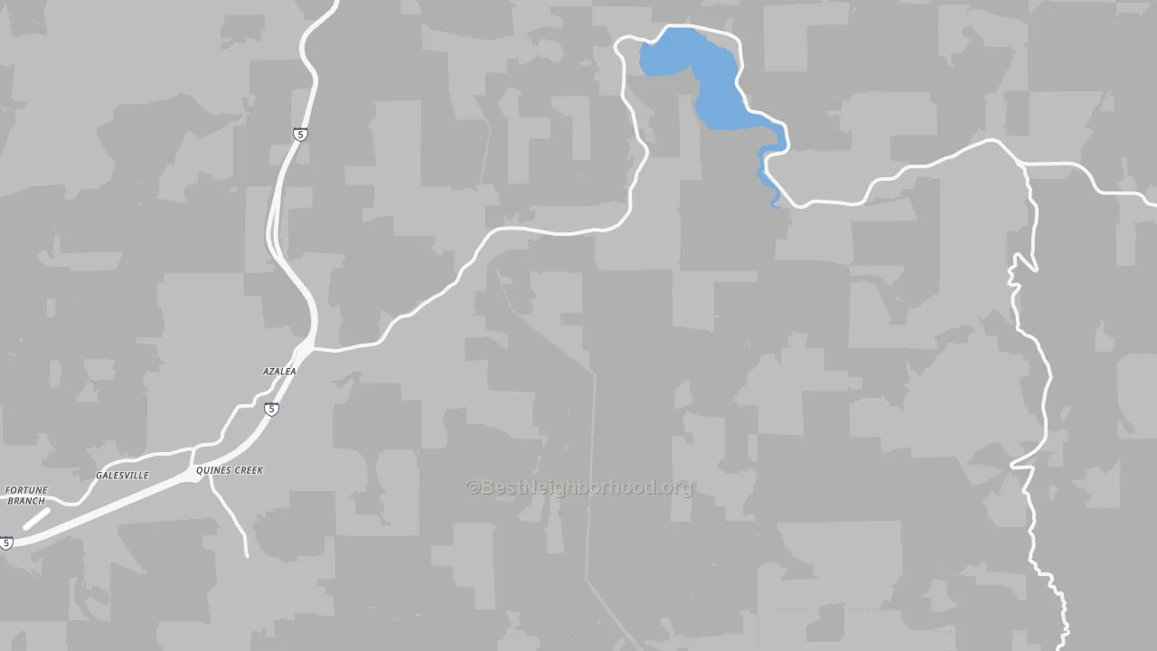 Transit Grade map of Azalea, OR
