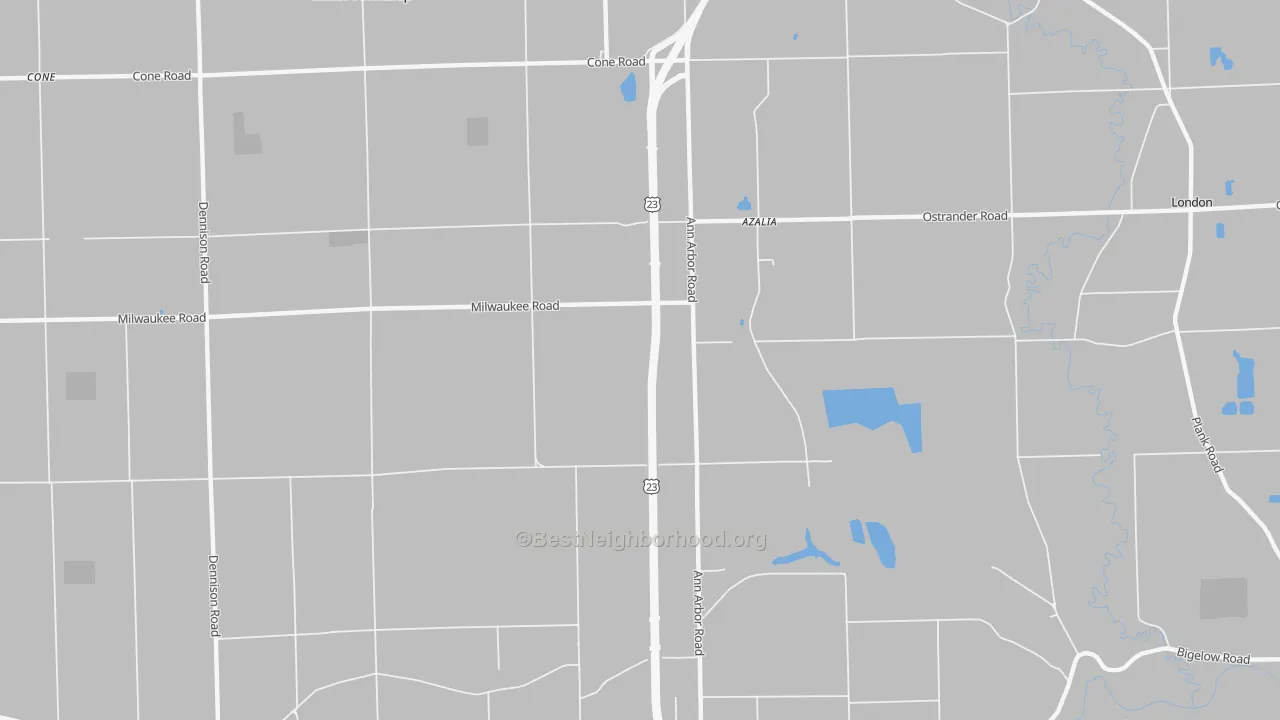 Transit Grade map of Azalia, MI