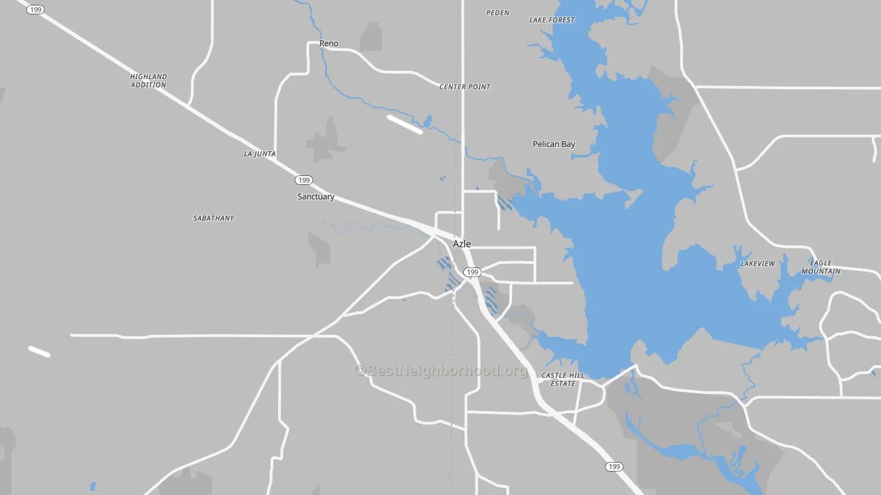 Transit Grade map of Azle, TX