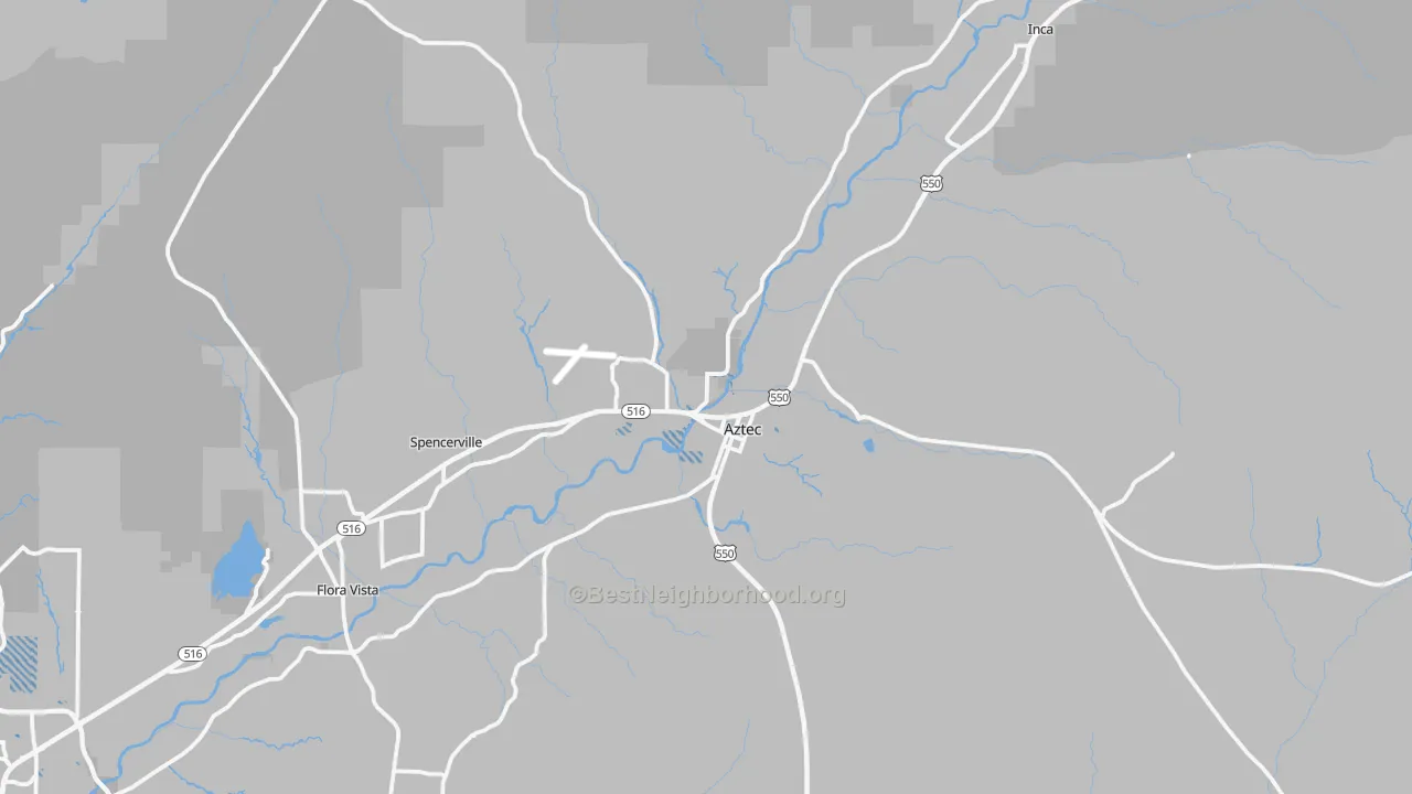 Transit Grade map of Aztec, NM