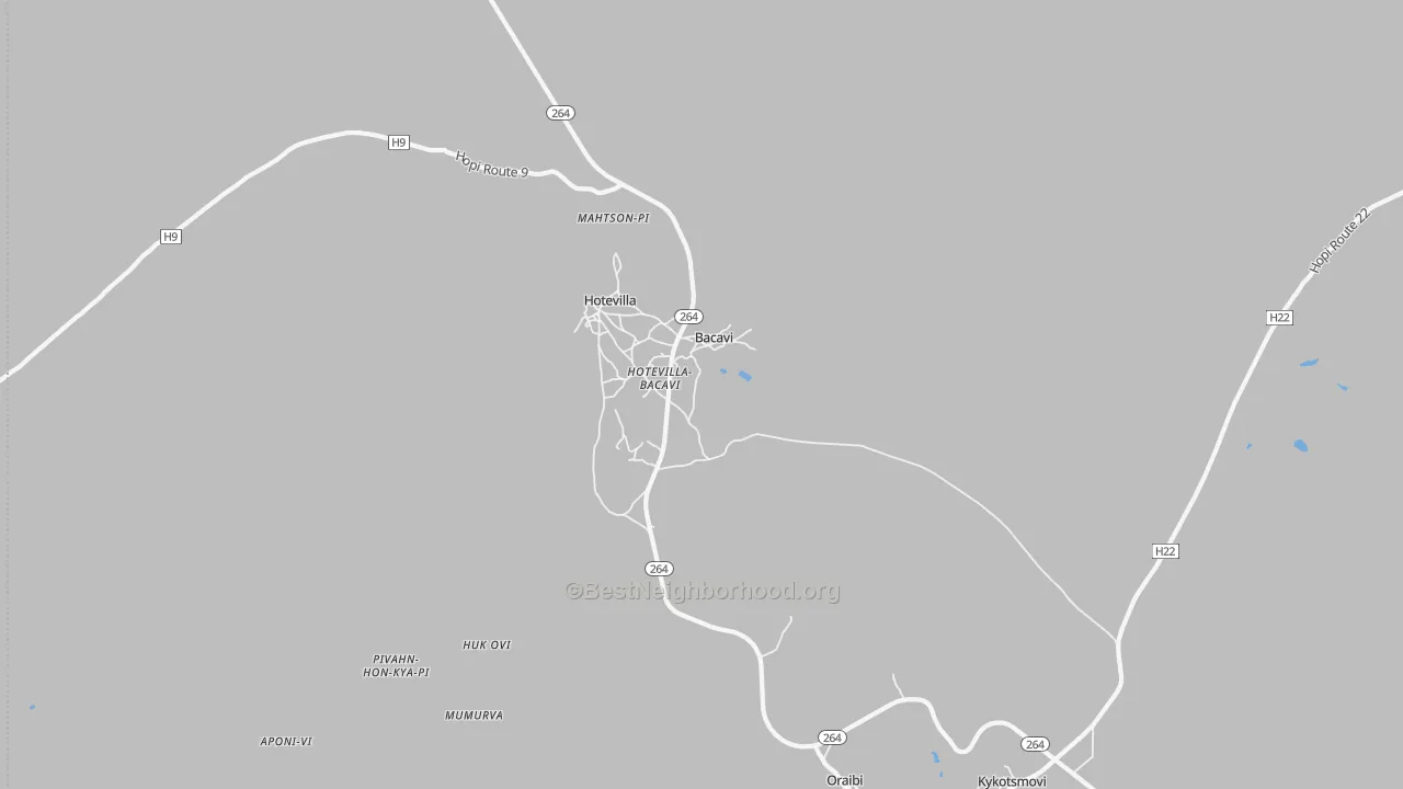 Transit Grade map of Bacavi, AZ