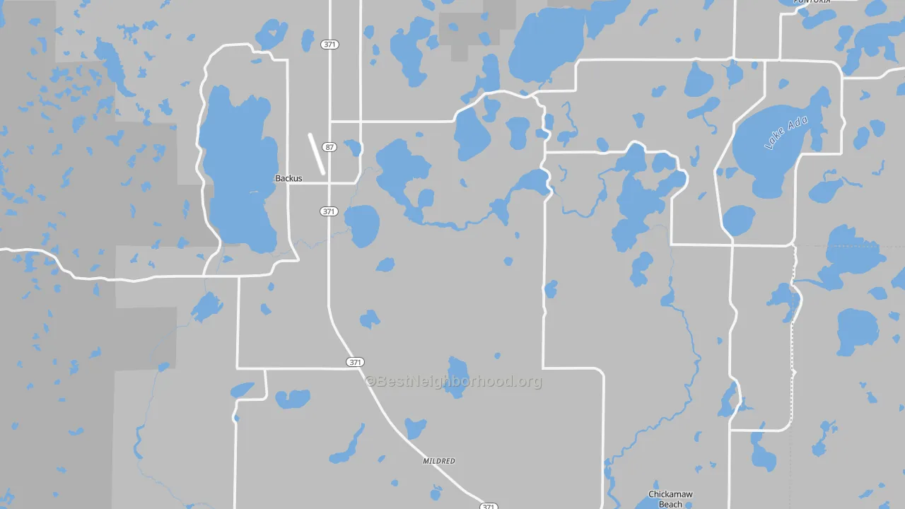 Transit Grade map of Backus, MN