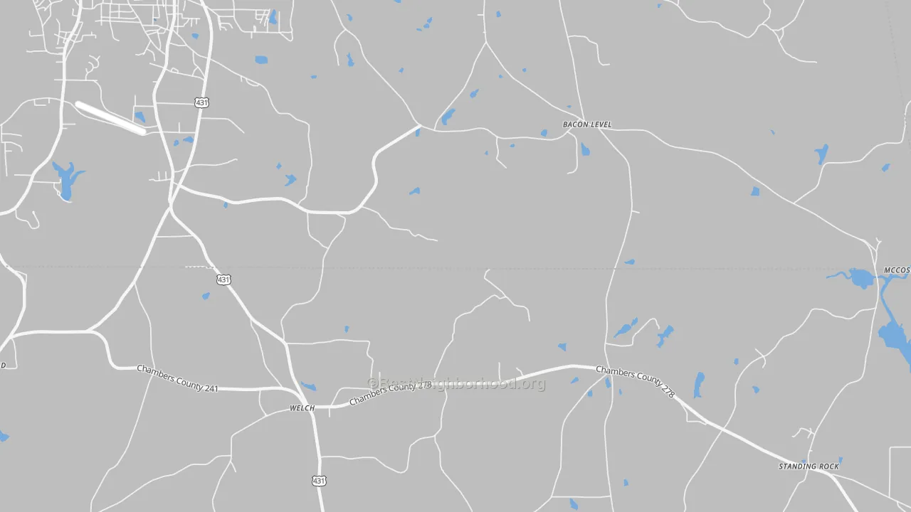 Transit Grade map of Bacon Level, AL