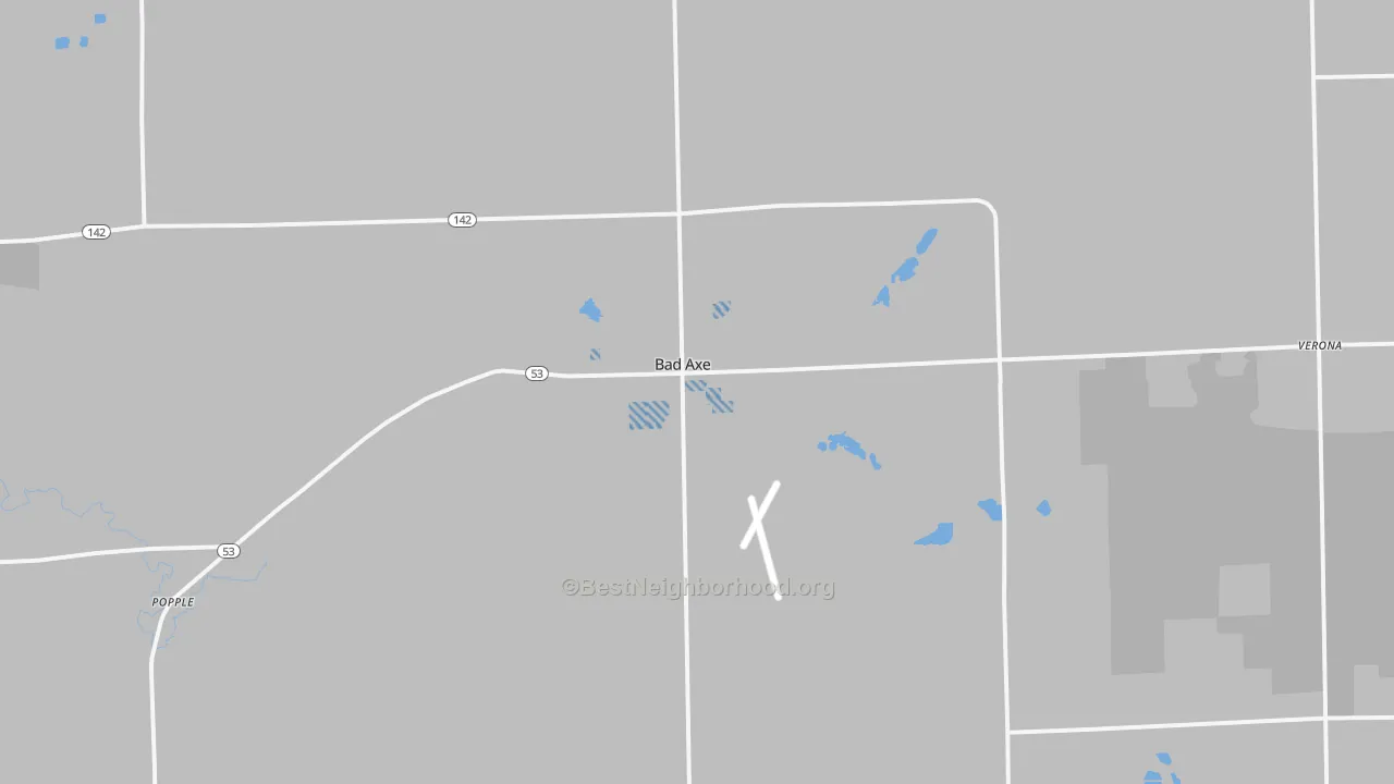 Transit Grade map of Bad Axe, MI