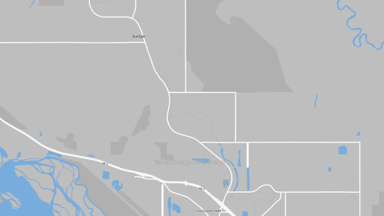 Transit Grade map of Badger, AK