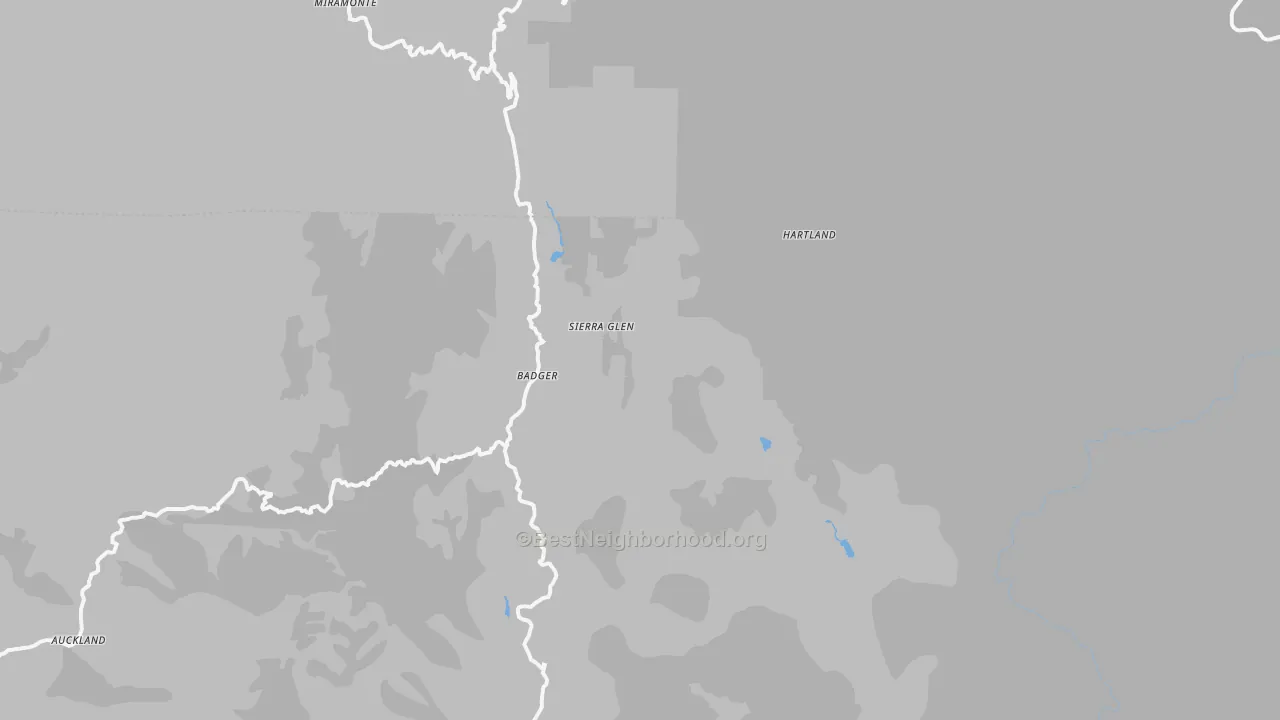 Transit Grade map of Badger, CA