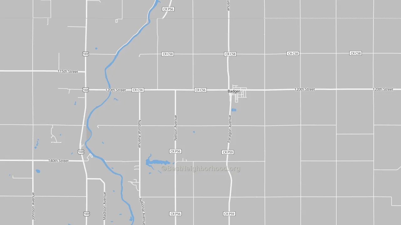 Transit Grade map of Badger, IA