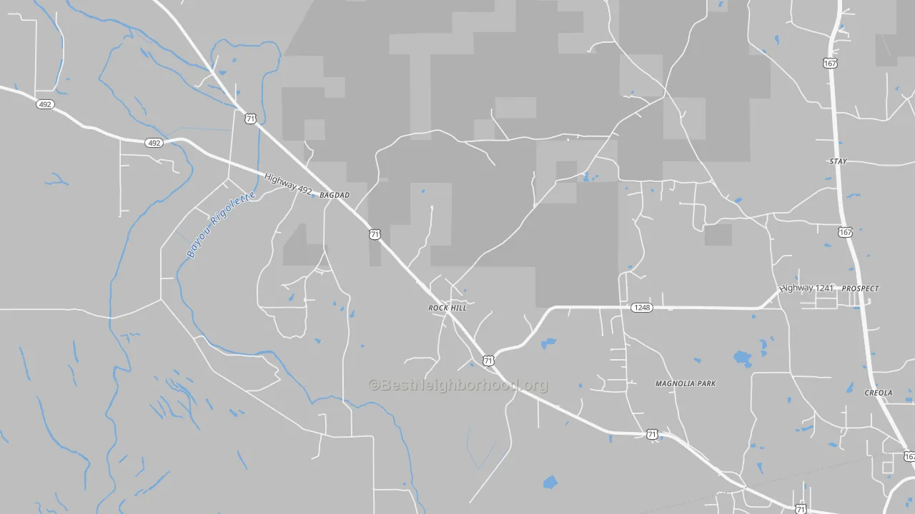 Transit Grade map of Bagdad, LA