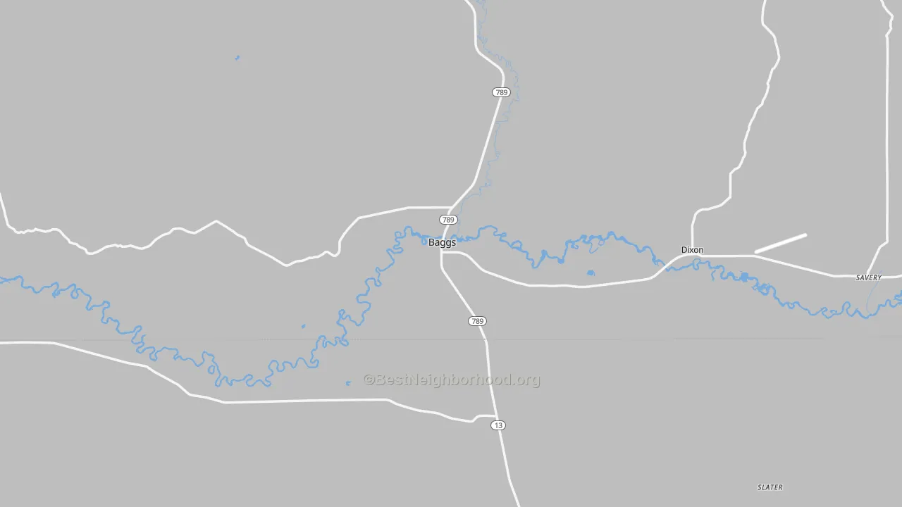 Transit Grade map of Baggs, WY