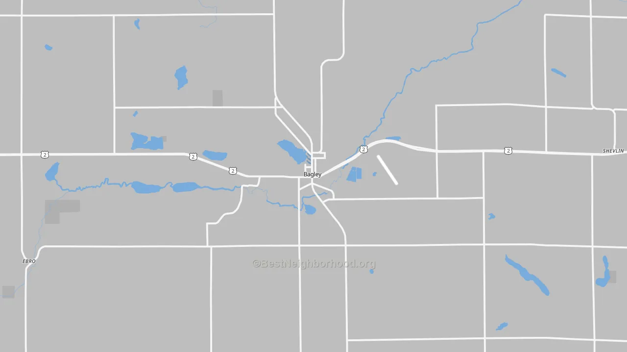 Transit Grade map of Bagley, MN