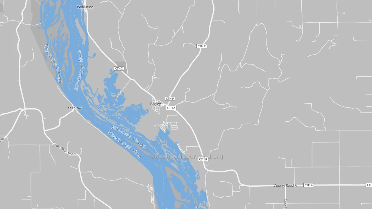 Transit Grade map of Bagley, WI